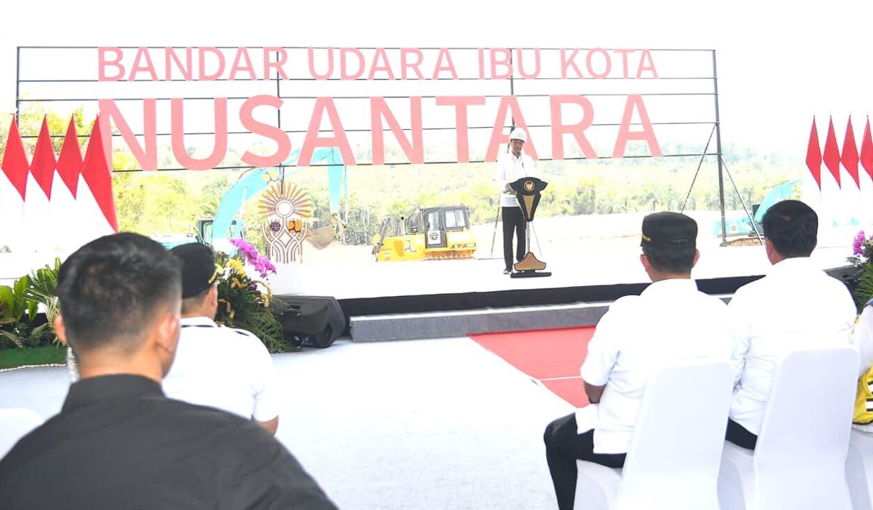 Tingkatkan Konektivitas dan Daya Saing IKN, Presiden Jokowi Groundbreaking Bandara IKN