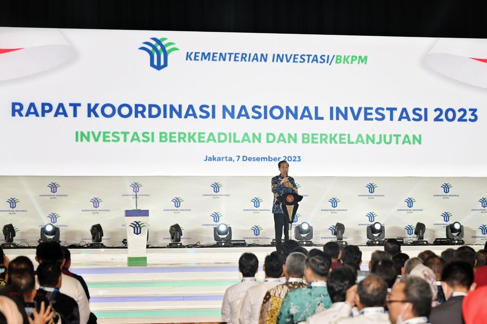 Buka Rakonas Investasi, Presiden Dorong Investasi Bernilai Tambah dan Ramah Lingkungan