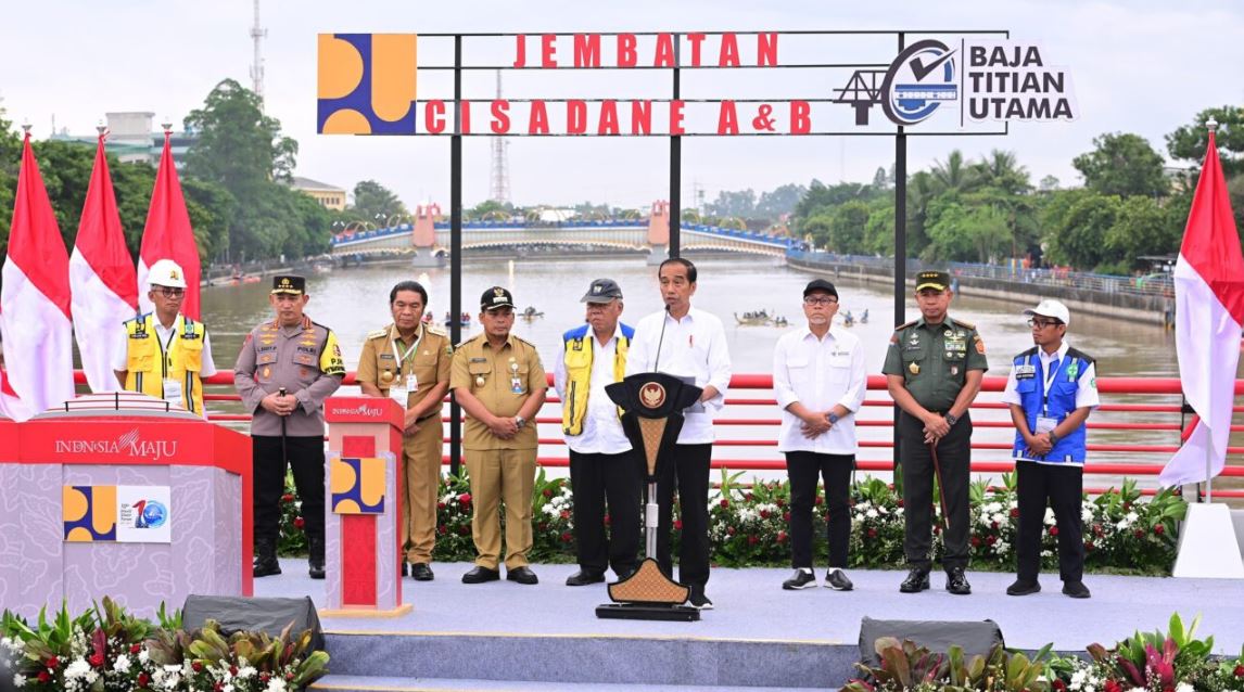 Presiden Jokowi Resmikan Tiga Jembatan Pengganti Jembatan Callender Hamilton di Provinsi Banten