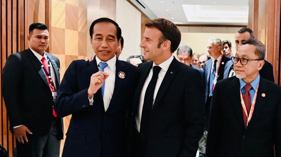 Bertemu Presiden Macron, Presiden Jokowi Apresiasi Investasi Prancis Pada Sektor Strategis di Indonesia