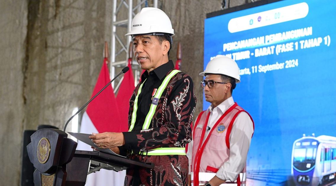 Presiden Jokowi Canangkan Pembangunan MRT Jakarta Lin Timur-Barat Fase 1 Tahap 1