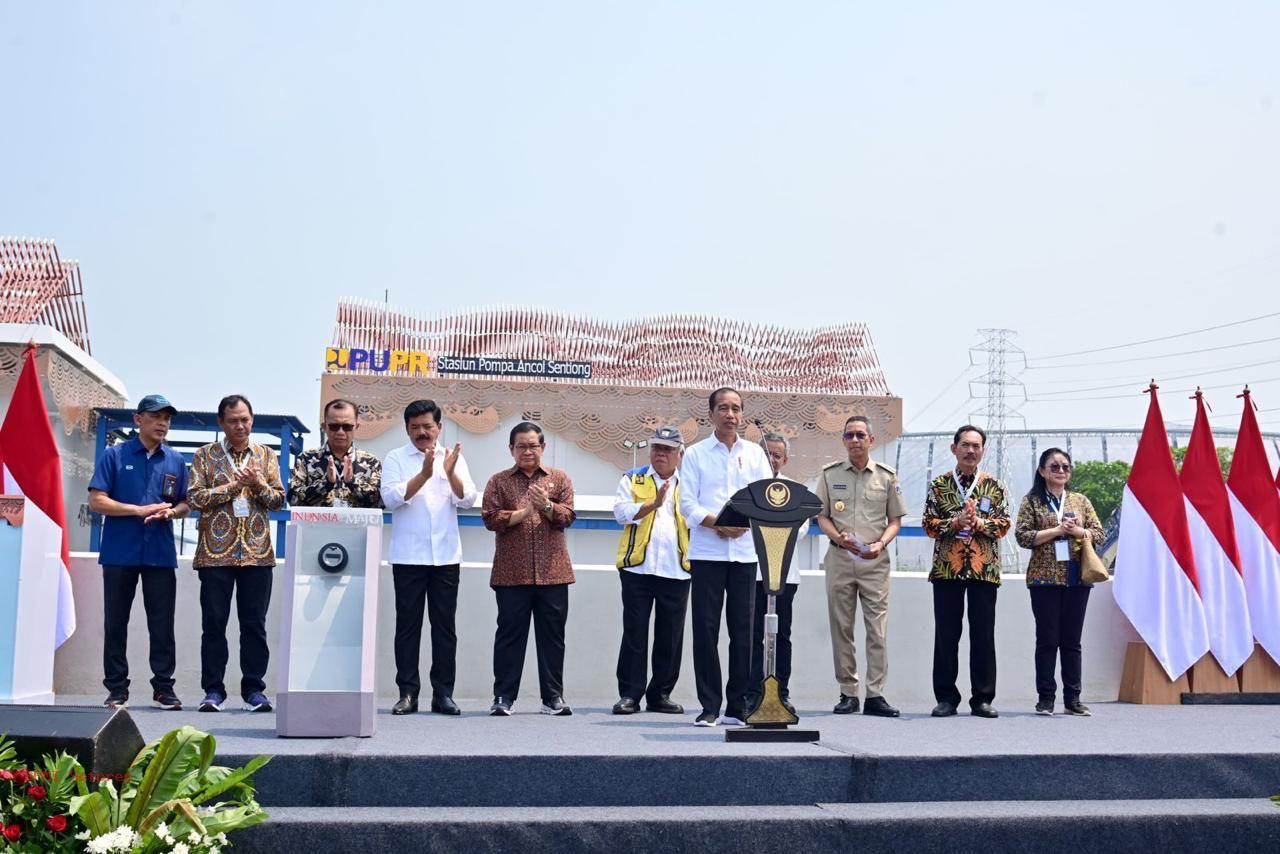 Presiden Jokowi Resmikan Stasiun Pompa Ancol Sentiong untuk Reduksi Banjir di Jakarta