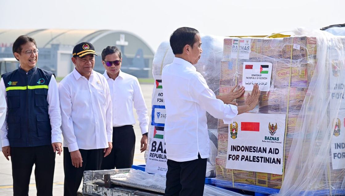 Lepas Bantuan Kemanusiaan Tahap Dua, Presiden: Indonesia Akan Terus Dukung Perjuangan Palestina