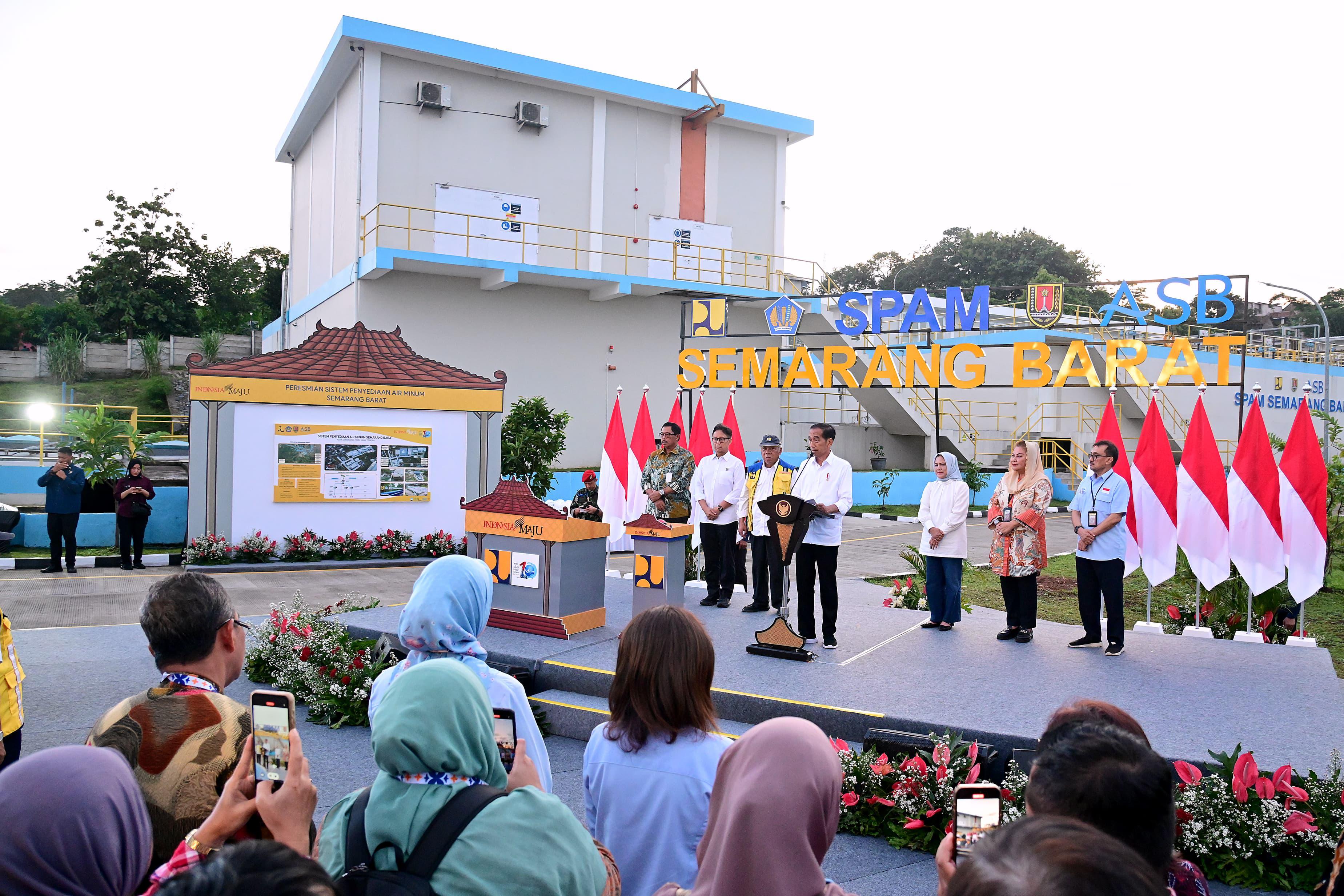 Resmikan SPAM Semarang Barat, Presiden: Bantu Masyarakat Peroleh Air Bersih Terjangkau